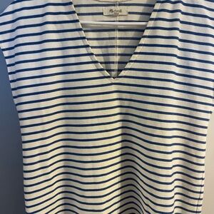 Madewell EUC Striped beach dress coverup caftan preppy